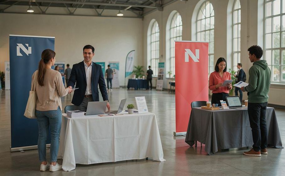 Campus recruitment drive booths